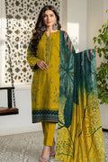 Mustard Yellow 3Pc Unstitch Suit - 10