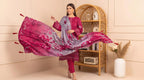 Magenta 3Pc Unstitch Suit - 06