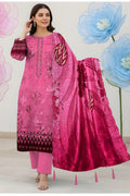 Hot Pink 3Pc Unstitch Suit - 08