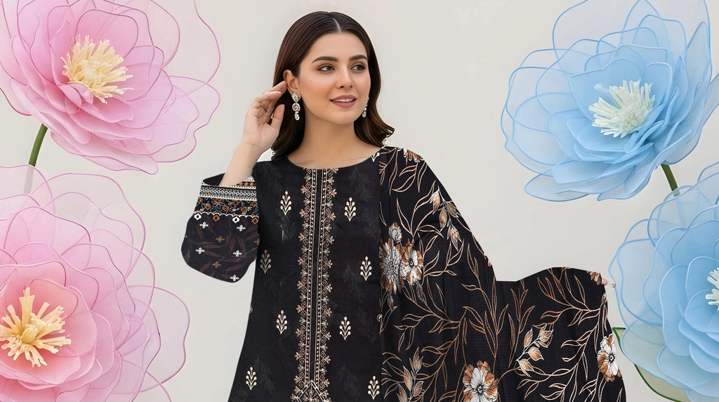 Black 3Pc Unstitch Suit - 09