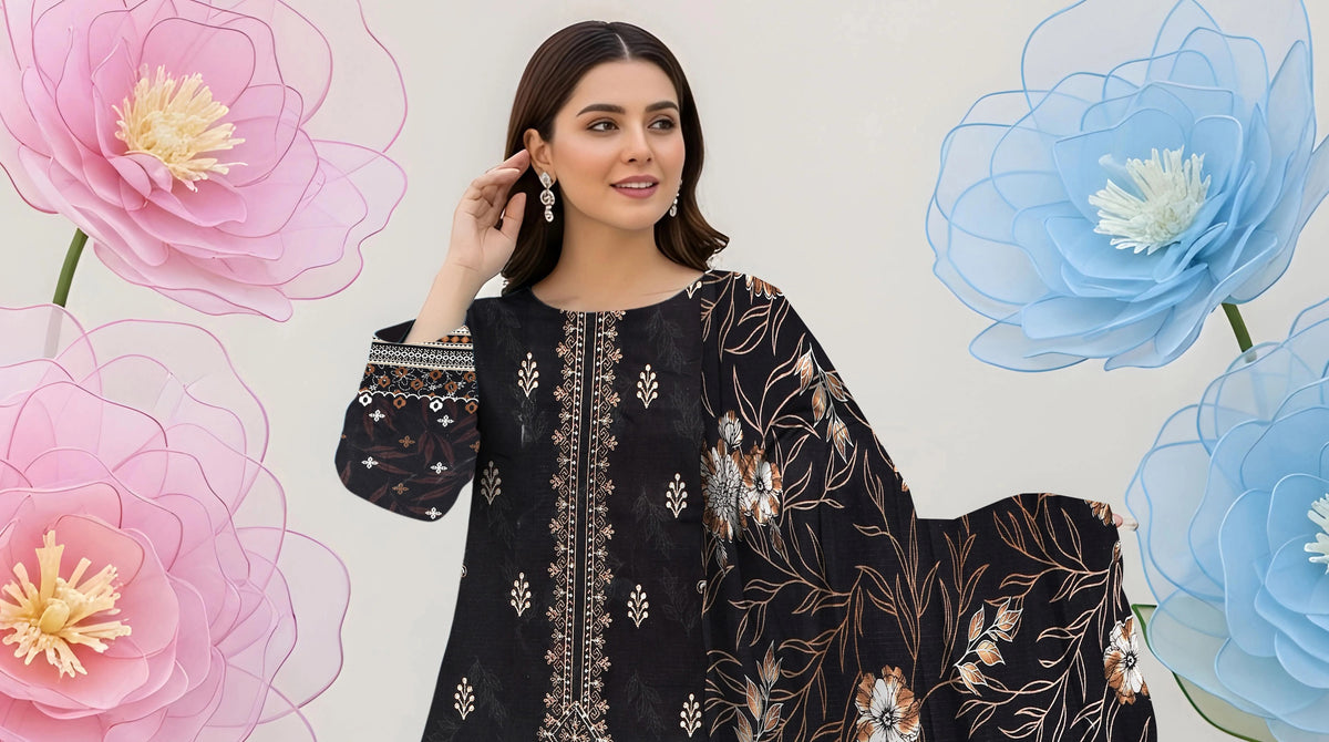 Black 3Pc Unstitch Suit - 09